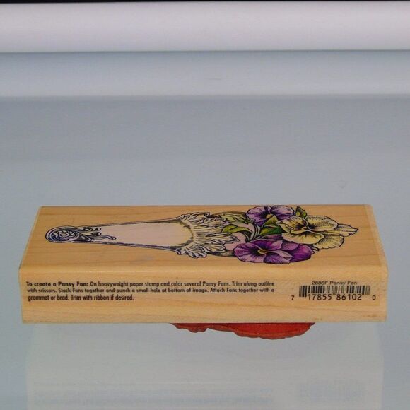 Pansy Fan Flower Stamp Cynthia Hart Design Rubber Stampede 2885F Arts Crafts - Picture 4 of 6